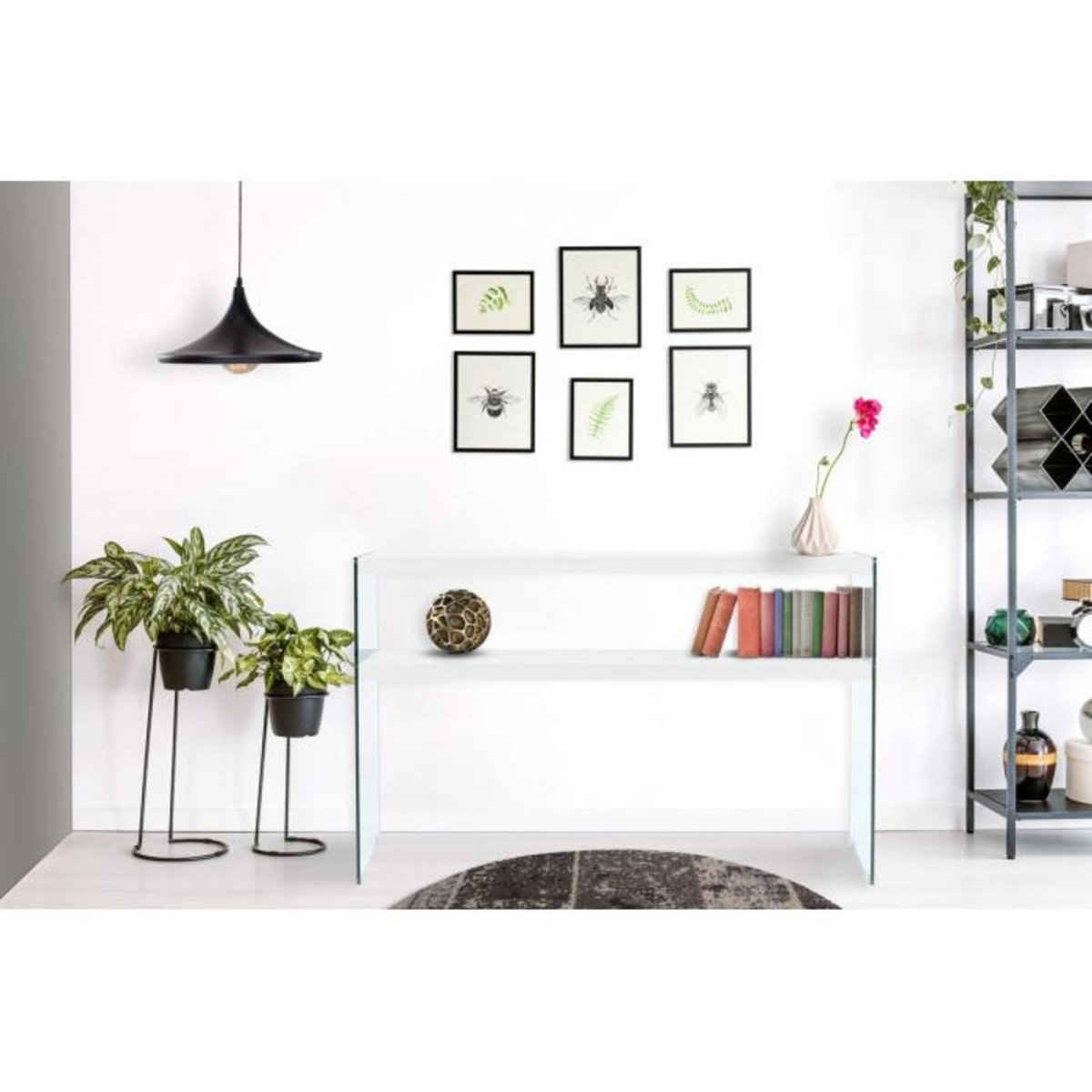 Paris Prix Console Design  Elementary  110cm Blanc