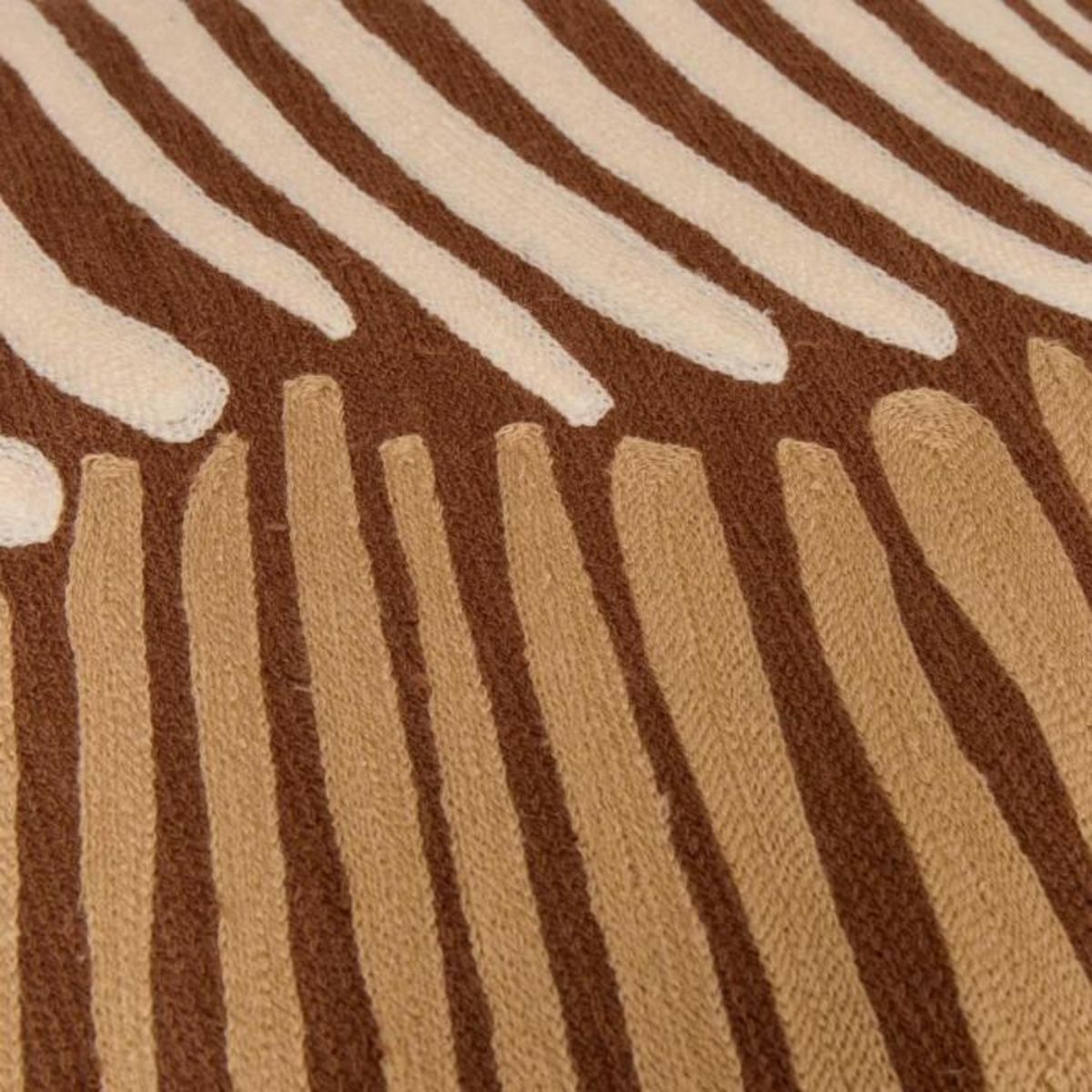 ATMOSPHERA Coussin Déco Brodé  Hary  45x45cm Marron