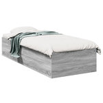 VIDAXL Cadre de lit sans matelas sonoma gris 90x200 cm