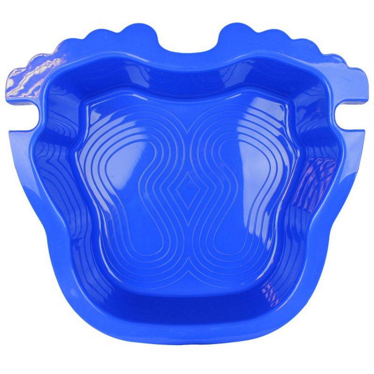 LINXOR Pédiluve bleu avec fond antidérapant et accroche échelle pour piscine hors sol