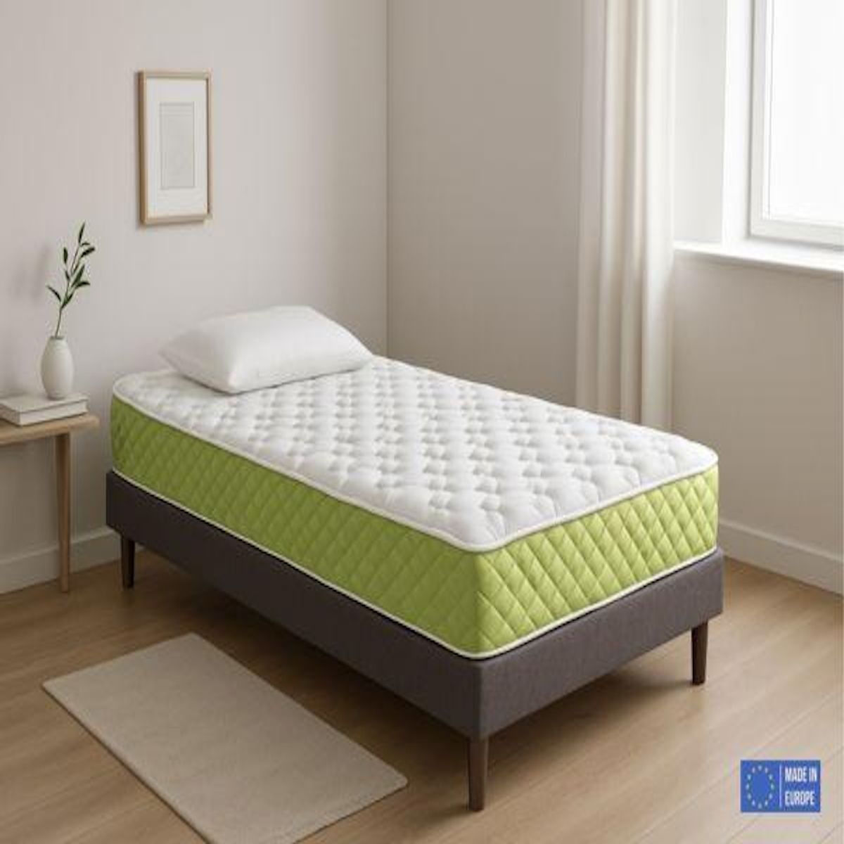DAGOSTINO HOME Matelas 80x190 | Spécial Lit Enfant  | Mousse Luxury HR Ferme, Haute Résilience pour un Soutien Parfait et un Confort Optimal | Matelas 1 Place | Indépendance du Couchage | Double Face (Été-Hiver) | Très Respirant | H15