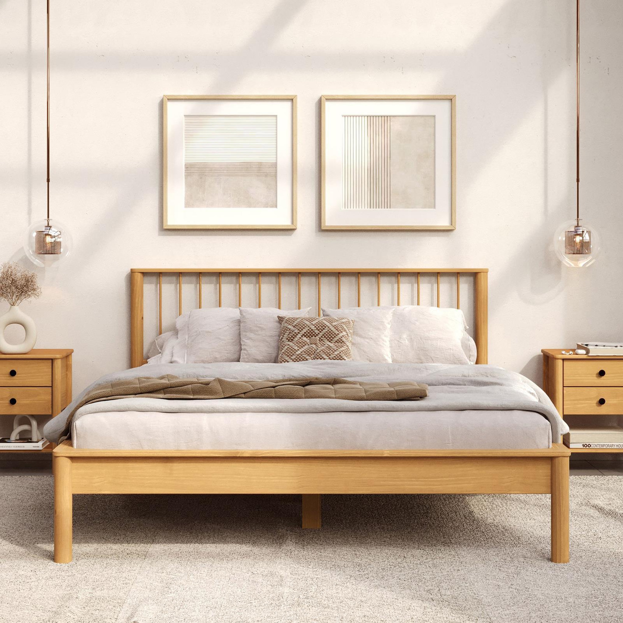 Voir la diapositive 2 : IDIMEX Lit 140 x 200 avec sommier APOANA en bois massif