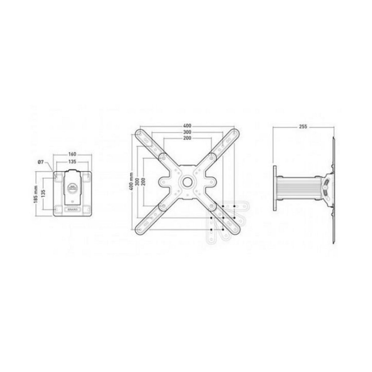 Erard Support mural inclinable pour écran de 30 à 55 - 043340