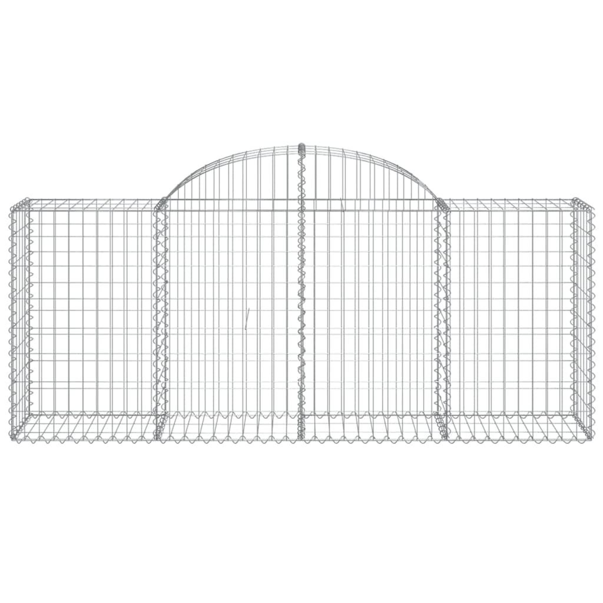 Voir la diapositive 4 : VIDAXL Paniers a gabions arques 13 pcs 200x50x80/100 cm Fer galvanise