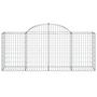 Voir la diapositive 4 : VIDAXL Paniers a gabions arques 13 pcs 200x50x80/100 cm Fer galvanise
