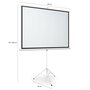 Voir la diapositive 4 : ID MARKET Ecran de projection 84 pouces avec support trépied hauteur réglable