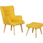 Habitat et Jardin Fauteuil style scandinave en tissu  Odense  - 1 place - Jaune