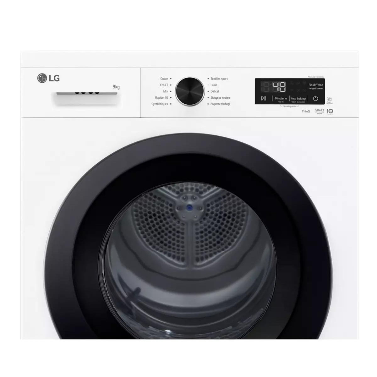 LG Sèche-linge pompe à chaleur 60cm 9kg blanc - RH9B15WH