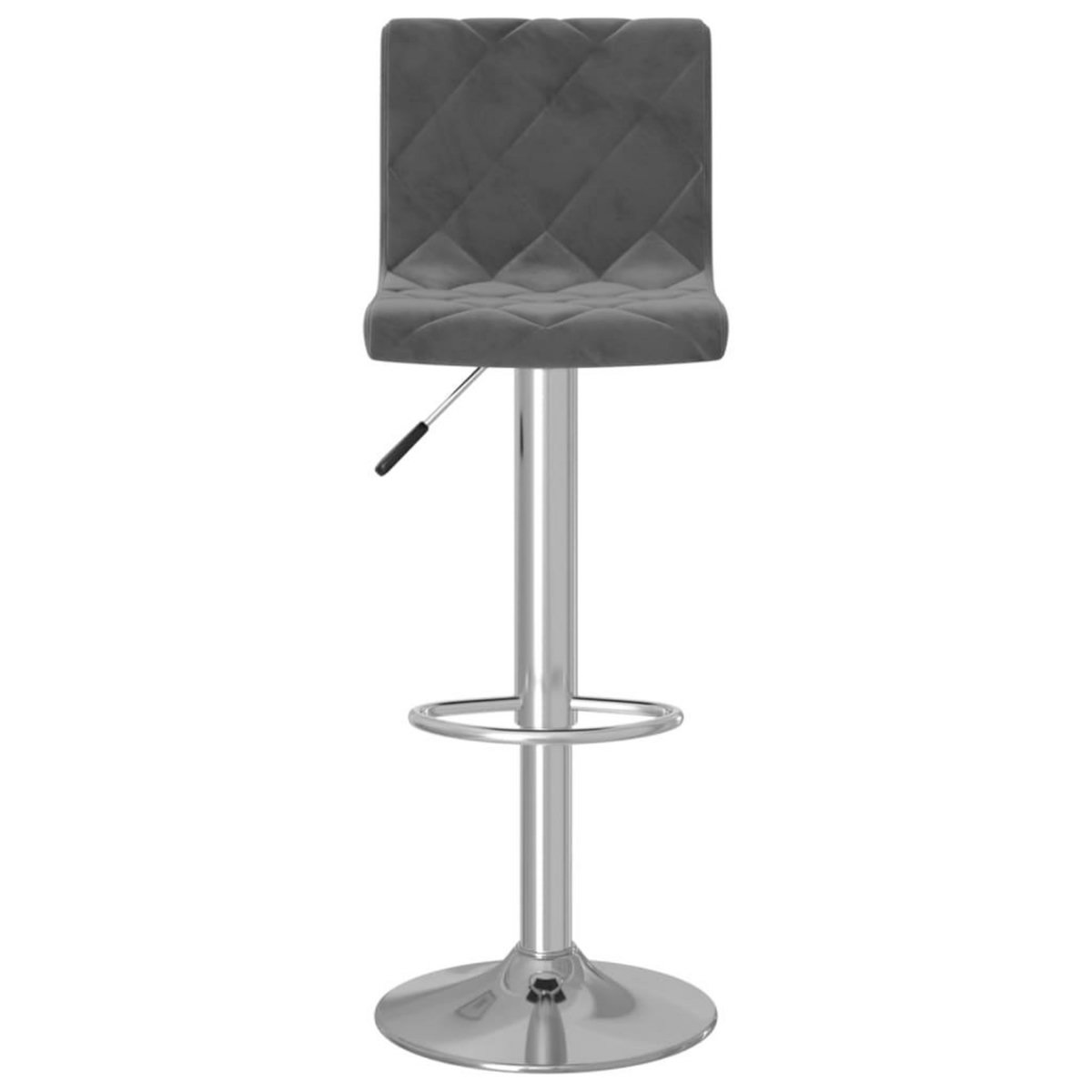 VIDAXL Tabourets de bar lot de 2 gris fonce velours