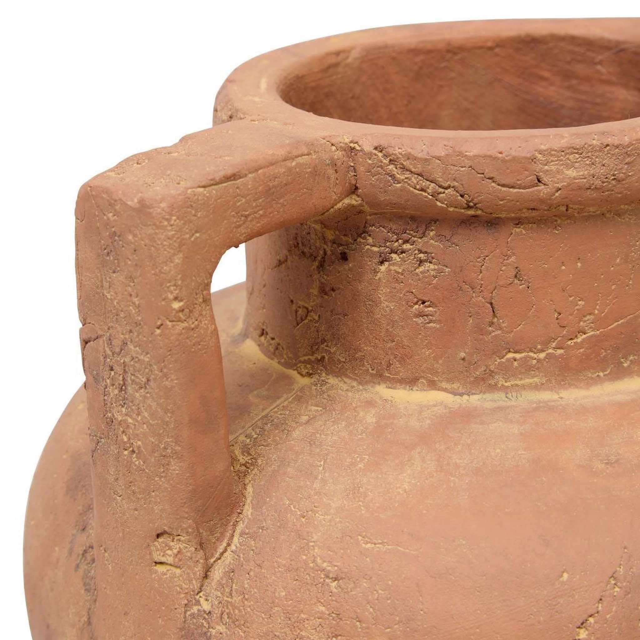 Voir la diapositive 2 : ATMOSPHERA Vase cruche en terre cuite  romia  18cm terracotta