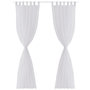 Voir la diapositive 4 : VIDAXL Rideau fin Blanc 140x225 cm 2 pcs