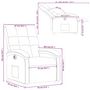 Voir la diapositive 6 : VIDAXL Fauteuil inclinable electrique Gris fonce Tissu