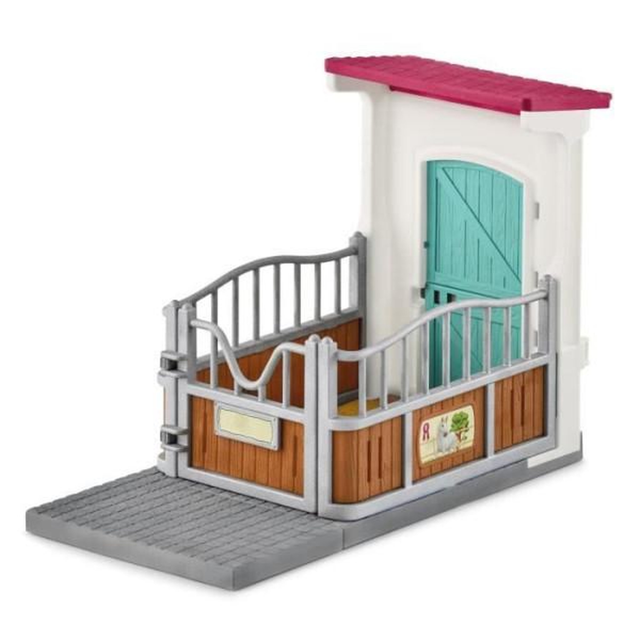 Voir la diapositive 5 : Schleich Box avec étalon Pur Sang anglais, Extension pour écurie schleich pour enfant, Schleich 42569 HORSE CLUB, des 5 ans