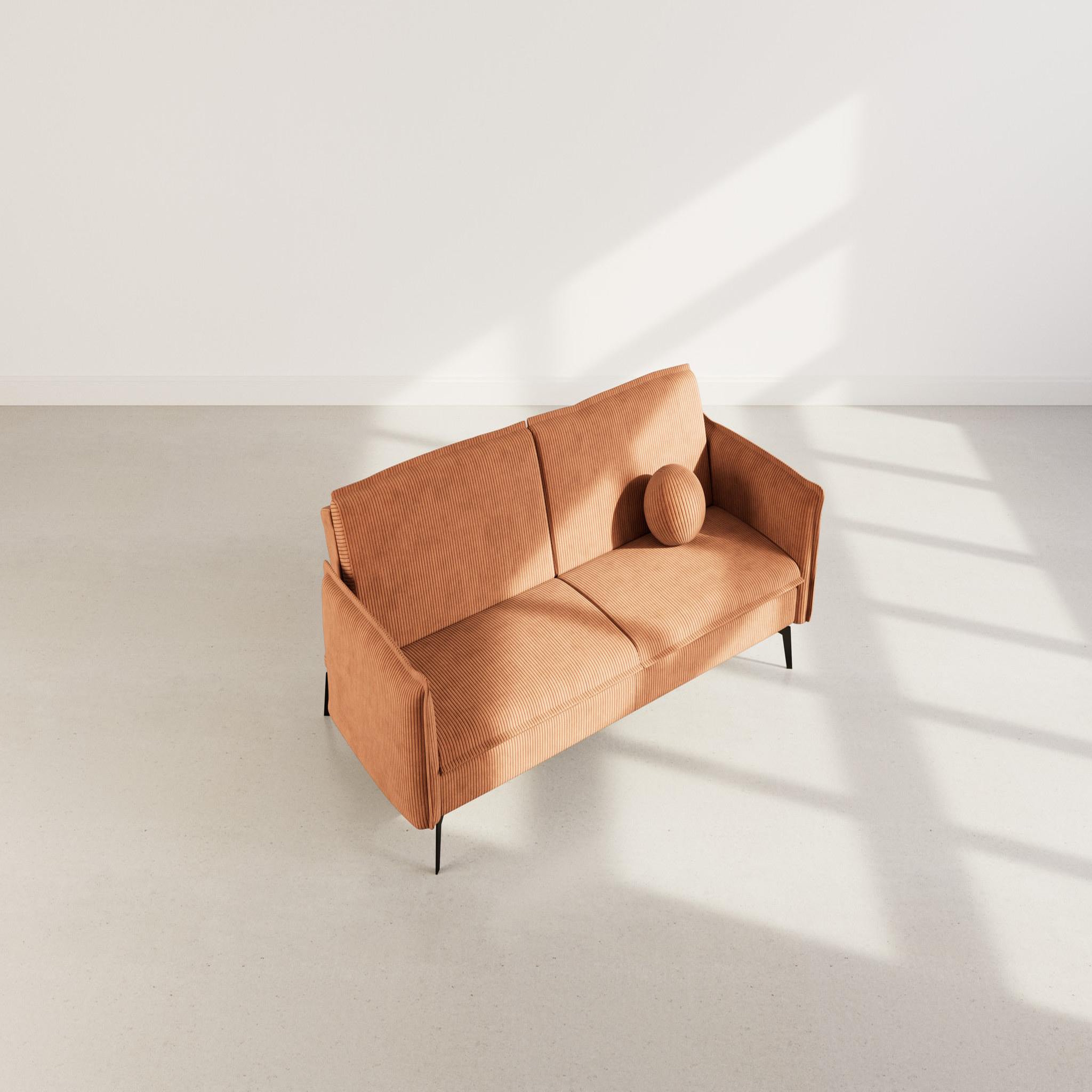 Voir la diapositive 5 : BEST MOBILIER Lexie - canapé convertible clic-clac 2 places en velours côtelé