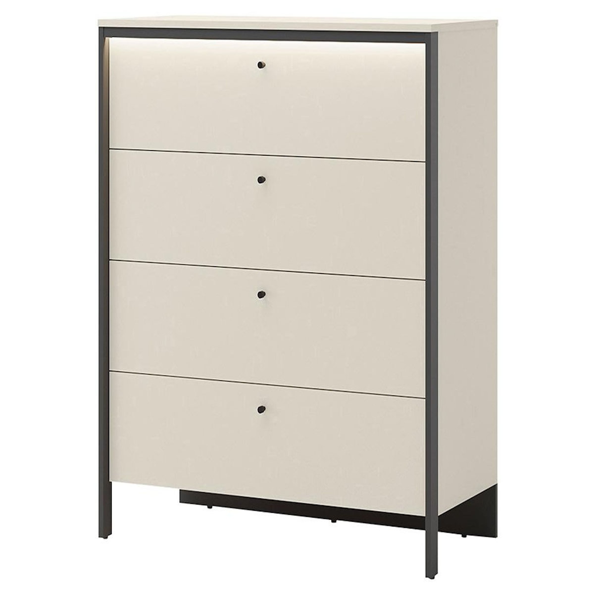 BEST MOBILIER Kimi - commode 4 tiroirs - led inclus