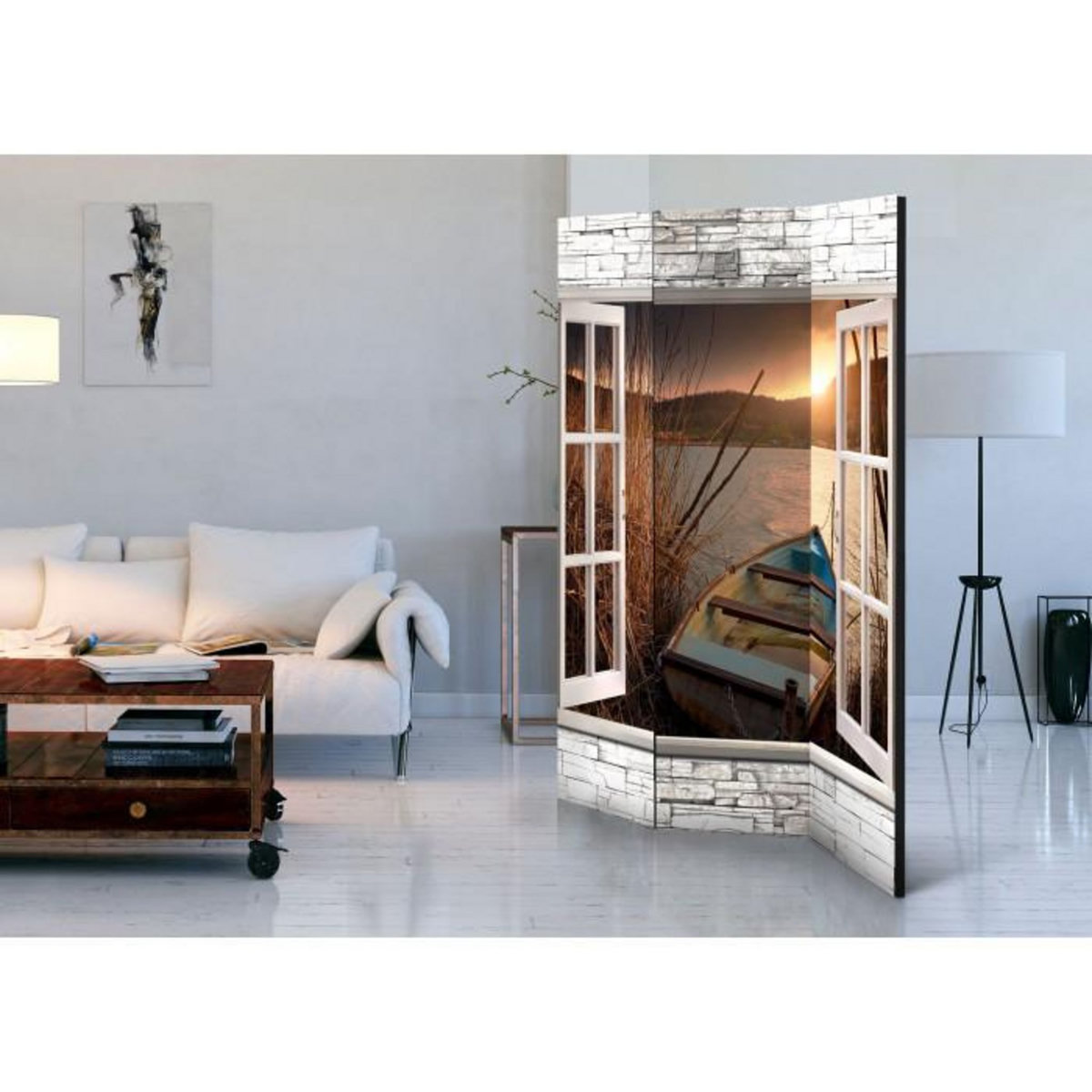 Paris Prix Paravent 3 Volets  Autumnal Lake  135x172cm