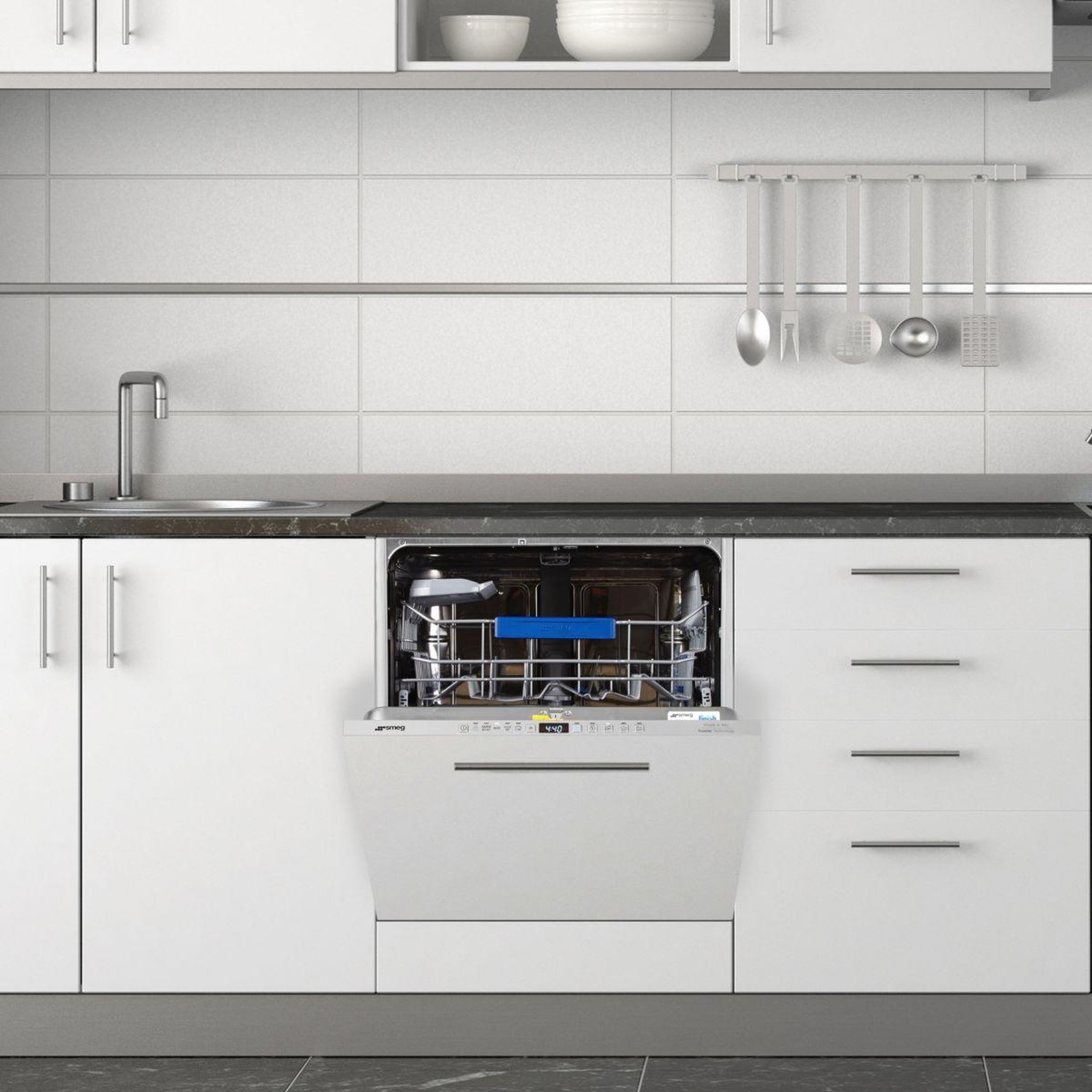 Voir la diapositive 5 : SMEG Lave vaisselle encastrable stl233clh hauteur 86cm