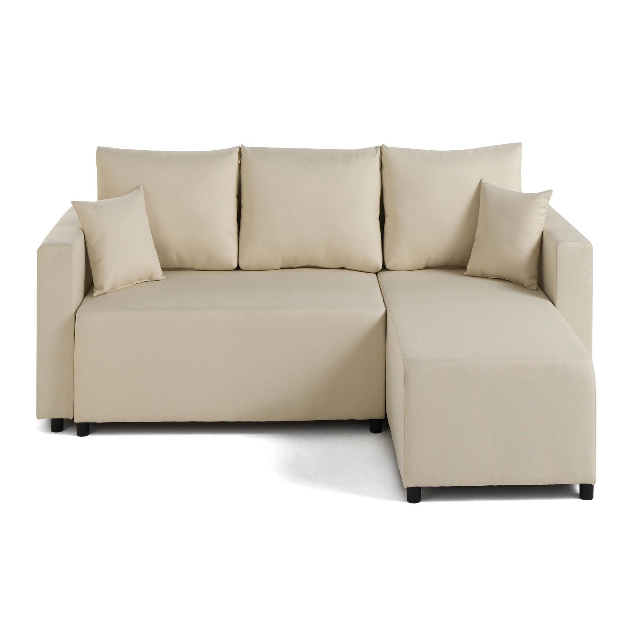 Voir la diapositive 1 : BEST MOBILIER Regala - canapé d'angle réversible - 4 places - convertible avec coffre - en tissu
