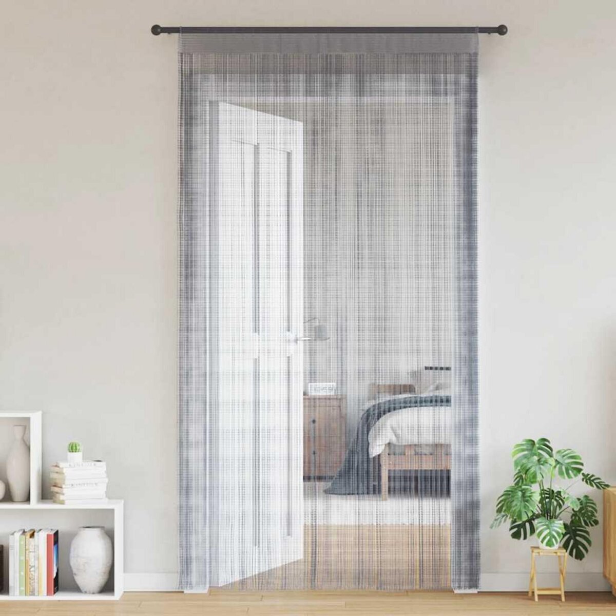 VIDAXL Rideaux a fils 2 pcs gris clair 100x250 cm