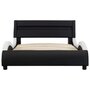VIDAXL Cadre de lit avec LED Noir et blanc Similicuir 90x200 cm