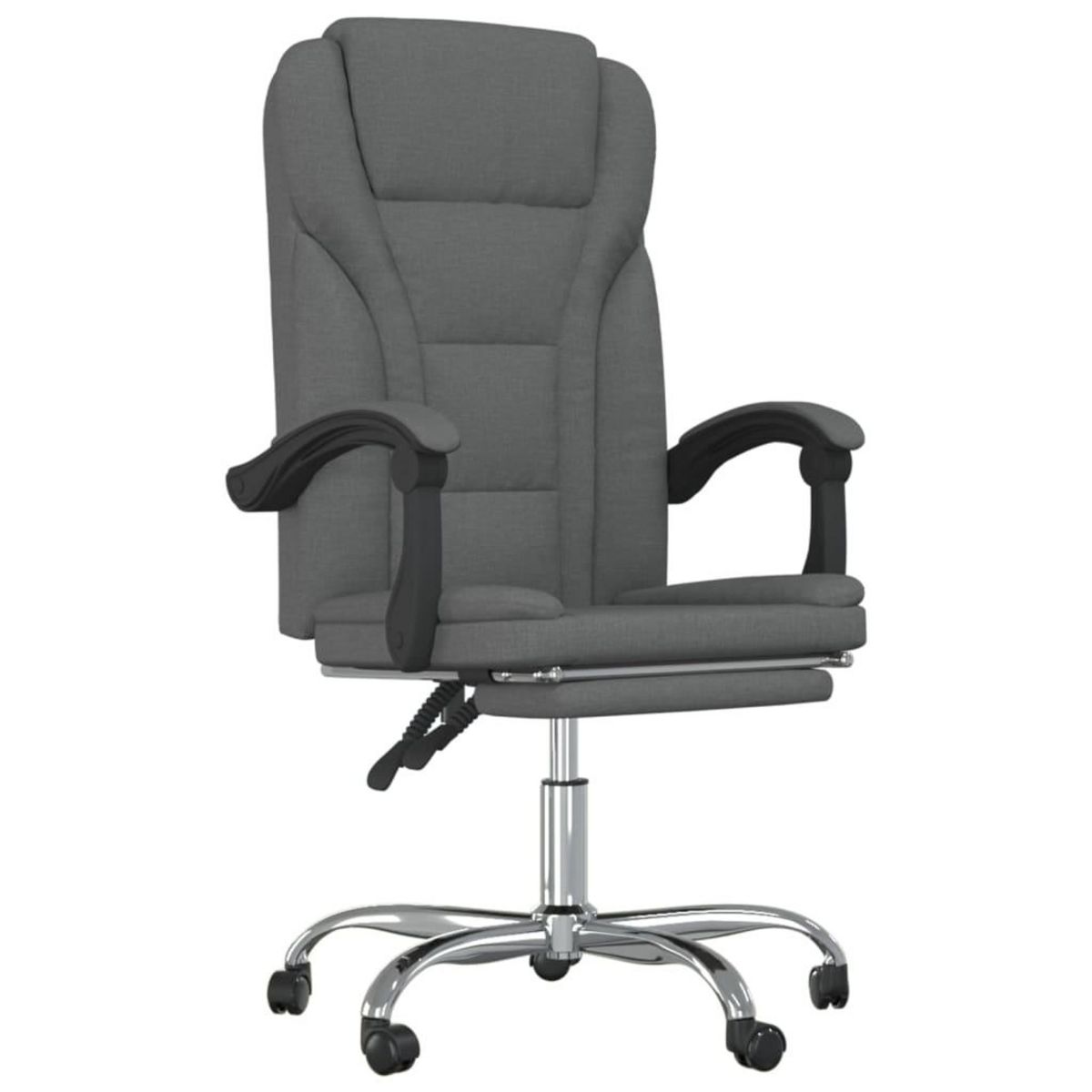 VIDAXL Fauteuil inclinable de bureau Gris fonce Tissu