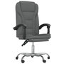 Voir la diapositive 2 : VIDAXL Fauteuil inclinable de bureau Gris fonce Tissu