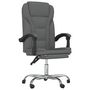 Voir la diapositive 2 : VIDAXL Fauteuil inclinable de bureau Gris fonce Tissu