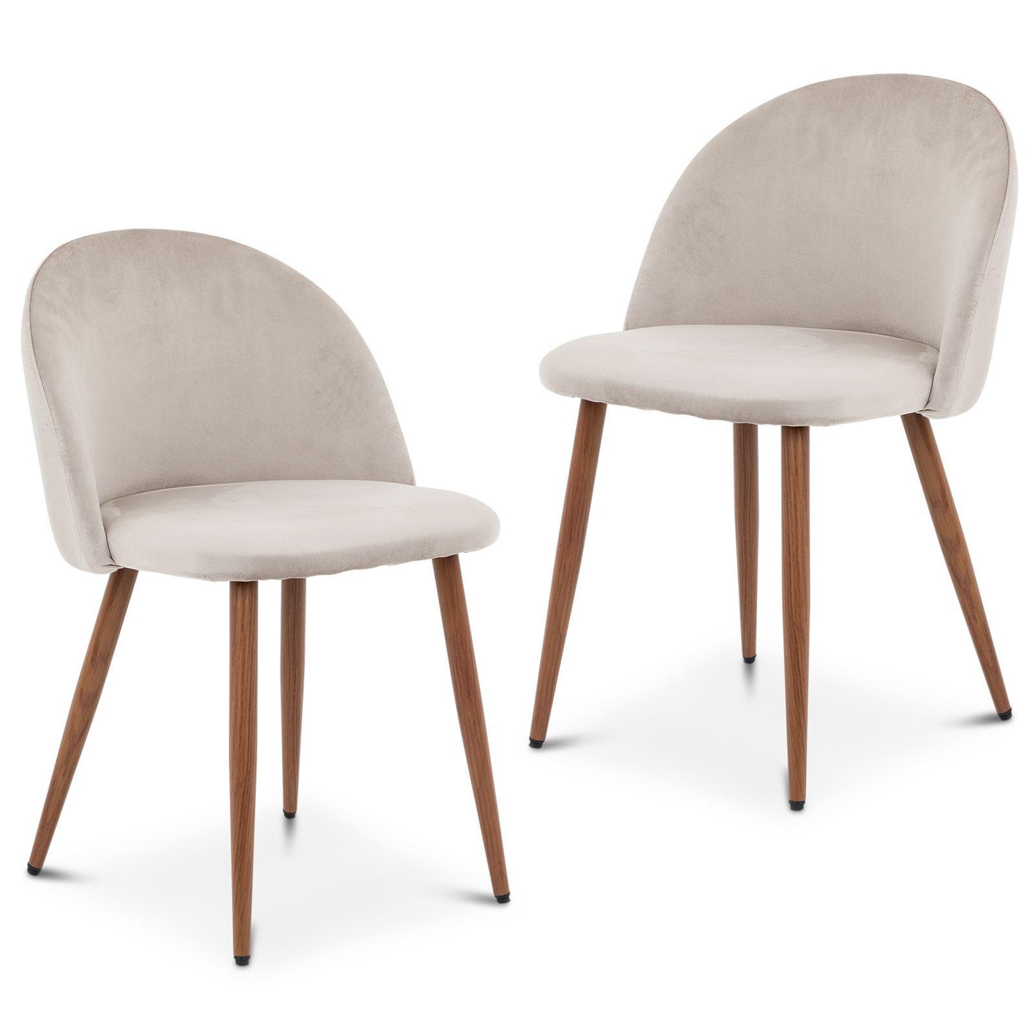 Voir la diapositive 1 : IDIMEX Lot de 2 chaises navia de salle à manger en velours