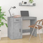 Voir la diapositive 3 : VIDAXL Bureau avec armoire gris beton bois d'ingenierie