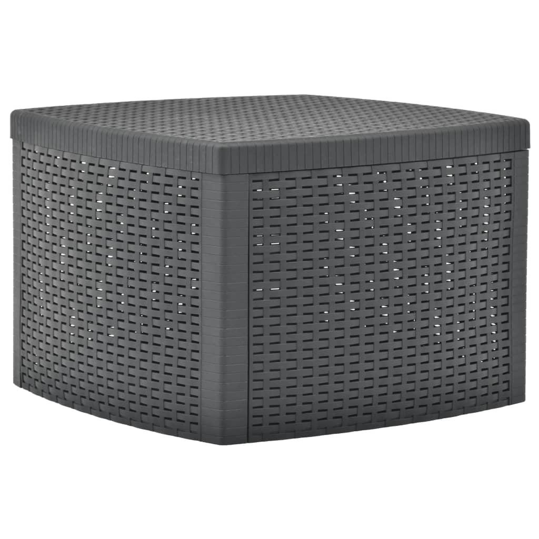Voir la diapositive 1 : VIDAXL Table d'appoint Anthracite 54x54x36,5 cm Plastique