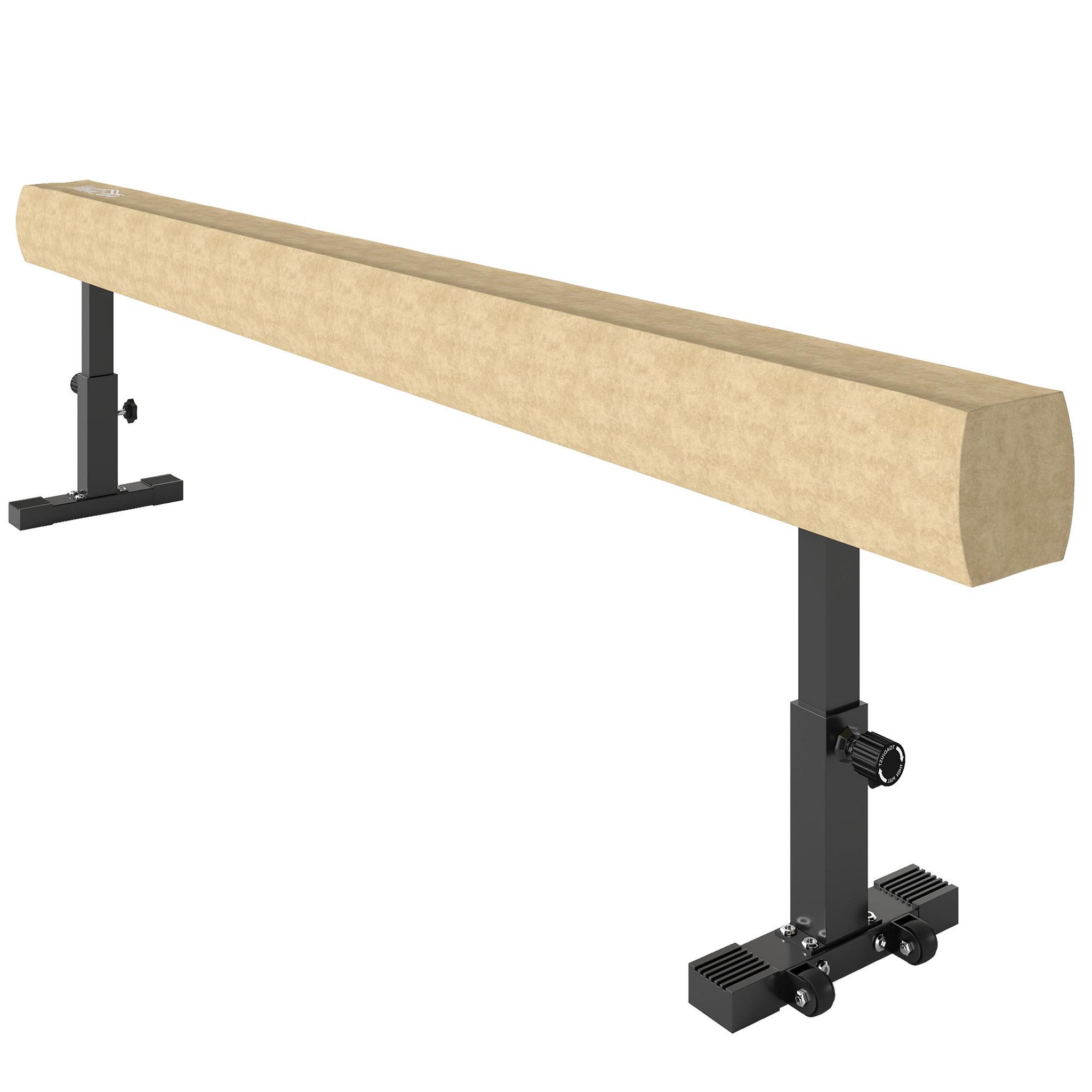 HOMCOM Poutre de gymnastique hauteur réglable pieds antidérapants 226 x 31 x 44/51/59H cm