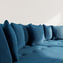Voir la diapositive 4 : LISA DESIGN Onyx - canapé droit 4 places avec double méridienne - assise profonde - en velours côtelé