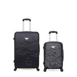 LES P'TITES BOMBES LPB LPB LUGGAGE - LOT DE 2 - Valises grand format et cabine AELYS. Coloris disponibles : Gris, Beige