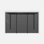 SWEEEK Lot de 3 persiennes 130cm pour pergola bioclimatique aluminium 4x3m Triomphe. Coloris disponibles : Gris, Blanc, Beige