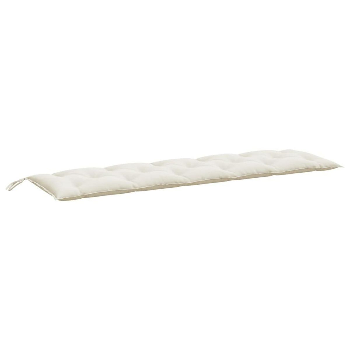 VIDAXL Coussins de banc de jardin lot de 2 creme melange tissu