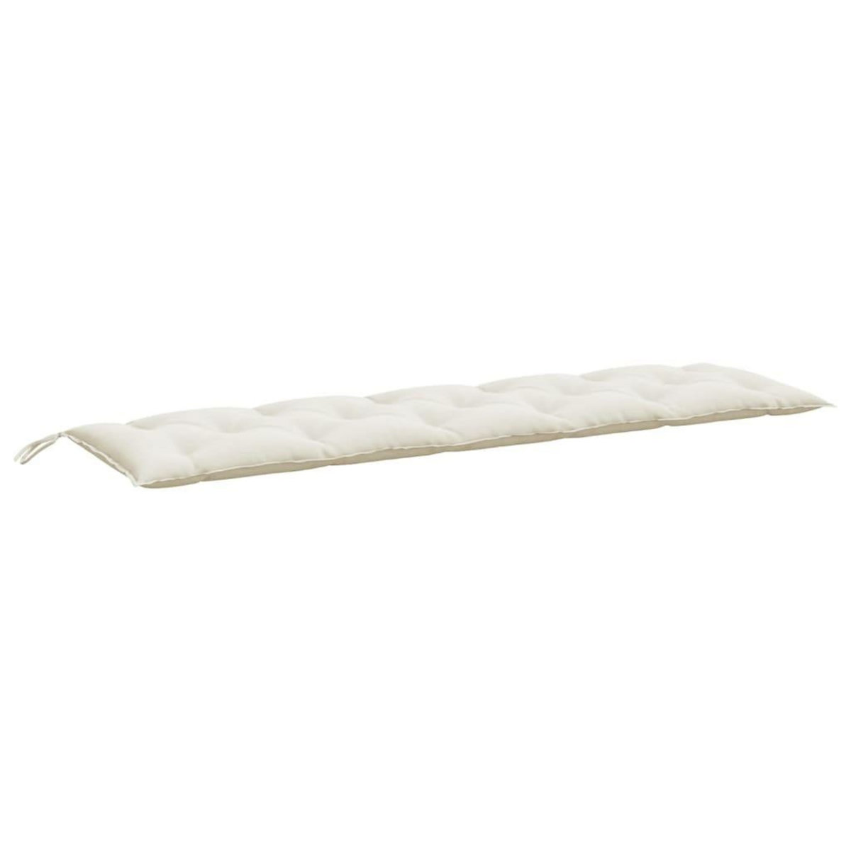VIDAXL Coussins de banc de jardin lot de 2 creme melange tissu