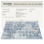 Voir la diapositive 6 : tectake Tapis vintage design à poils courts en laine synthétique et feutre bleu 60 x 110 cm