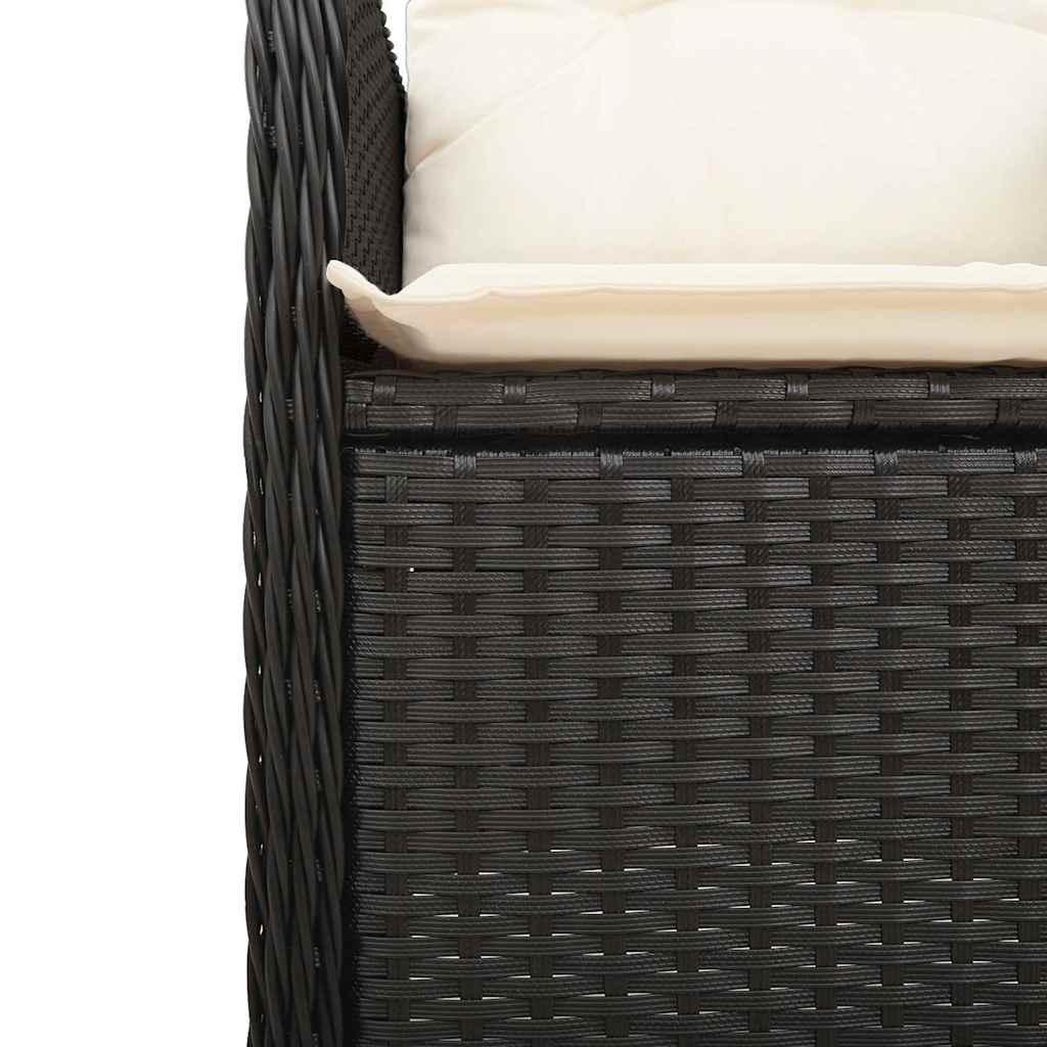 Voir la diapositive 5 : VIDAXL Ensemble de bistro de jardin 5 pcs coussins noir poly rotin