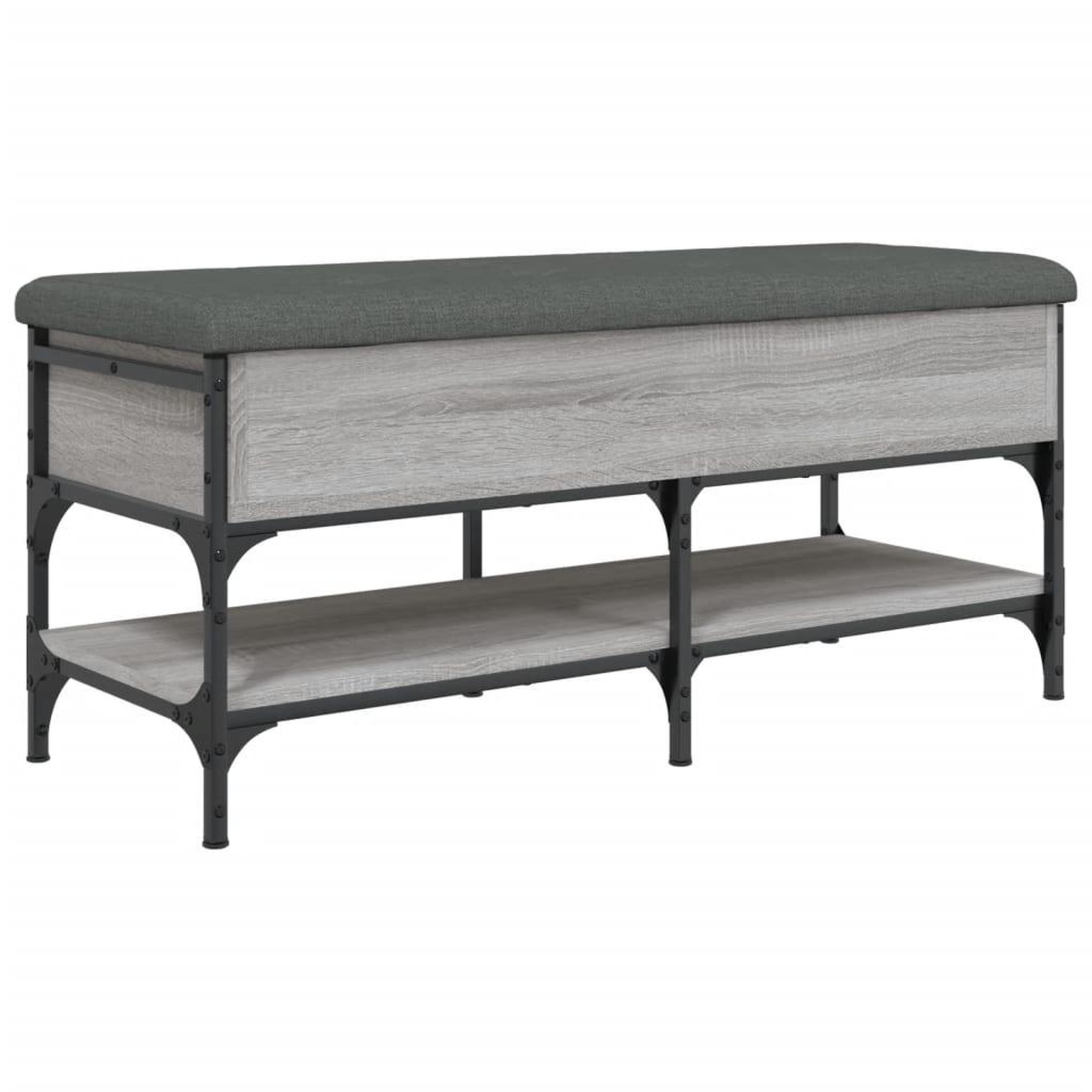 Voir la diapositive 2 : VIDAXL Banc a chaussures sonoma gris 102x42x45 cm bois d'ingenierie