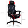 Voir la diapositive 3 : VINSETTO Vinsetto Fauteuil gaming chaise gamer réglable pivotant dossier inclinable repose-pied polyester rouge noir
