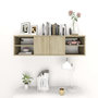 Voir la diapositive 3 : VIDAXL Etagere murale Chene sonoma 102x30x29 cm Bois d'ingenierie