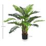 Voir la diapositive 3 : HOMCOM Palmier artificiel H.1 m arbre artificiel tronc branches lichen feuilles grand réalisme pot inclus