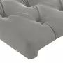 VIDAXL Tete de lit avec oreilles Gris clair 83x16x78/88 cm Velours