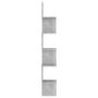Voir la diapositive 3 : VIDAXL Etagere d'angle murale Gris beton Bois d'ingenierie