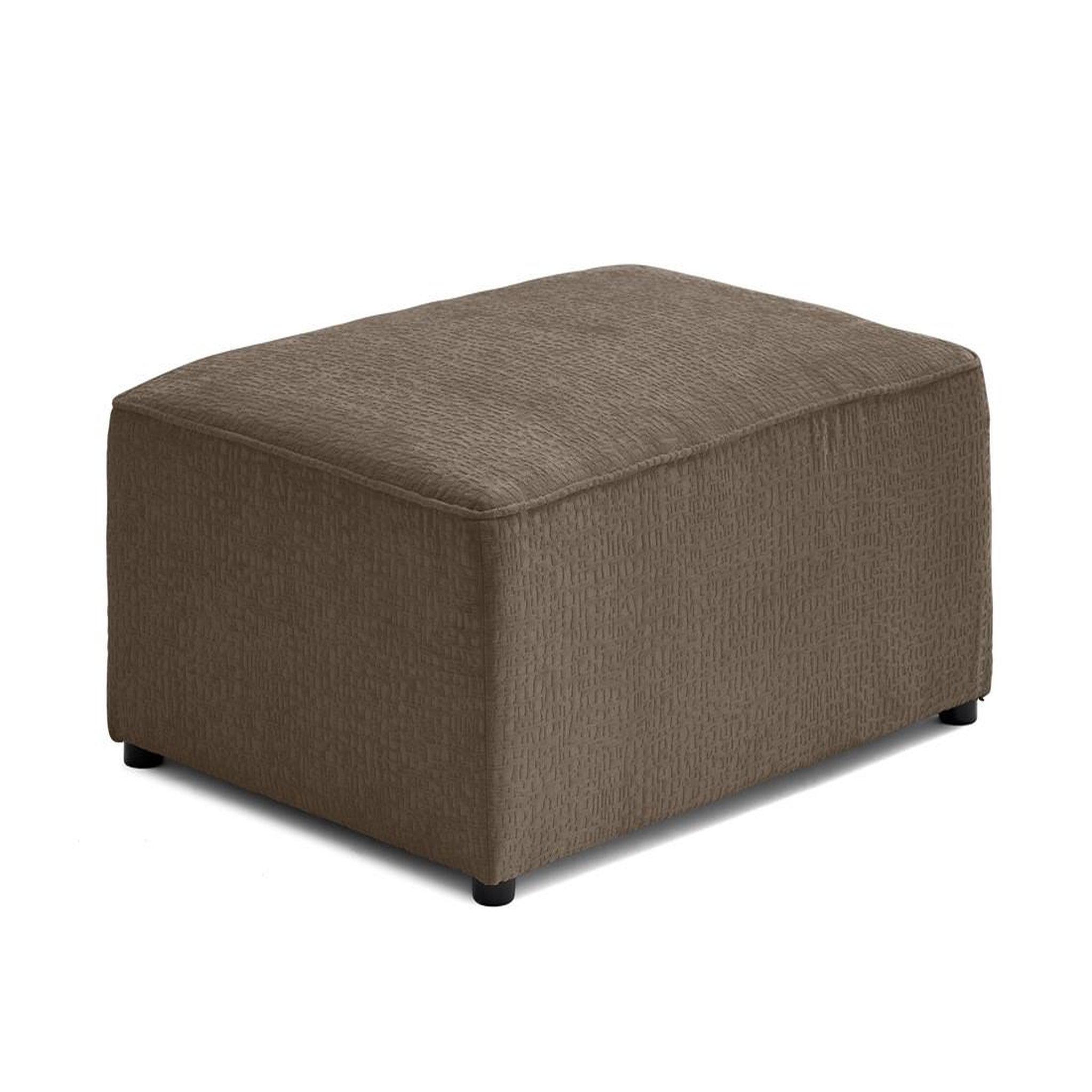 Voir la diapositive 3 : BEST MOBILIER Topaze - pouf - en tissu velours relief