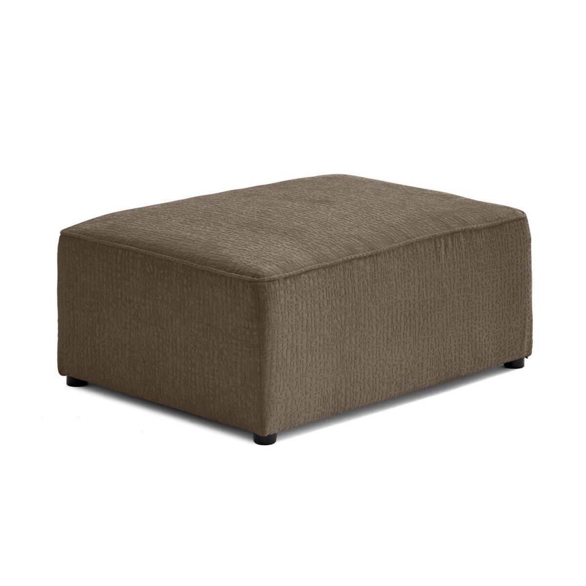 BEST MOBILIER Topaze - pouf - en tissu velours relief