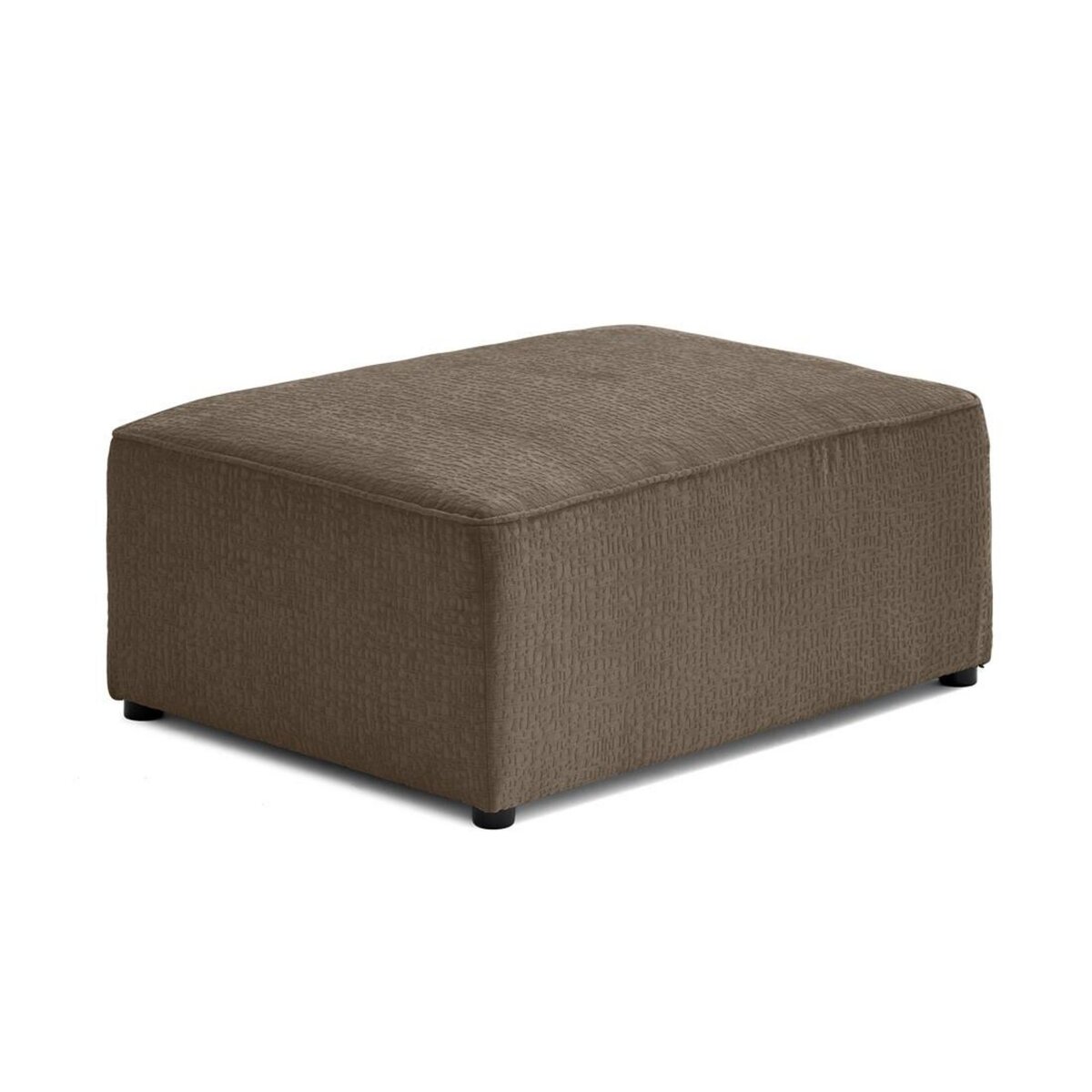BEST MOBILIER Topaze - pouf - en tissu velours relief