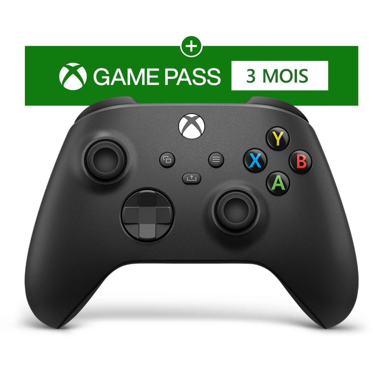 MICROSOFT Manette Carbon Black +3 mois de Game Pass Ultimate
