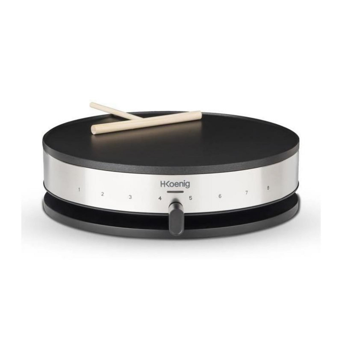 HKOENIG HKoeNIG KREP29 Crepiere 33cm - Temperature jusqua 230?C - 1300W - Revetement anti-adhesif - Temoin de chauffe - Bandeau Inox