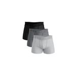 Airness AIRNESS Lot de 3 boxers homme en coton Predator. Coloris disponibles : Gris